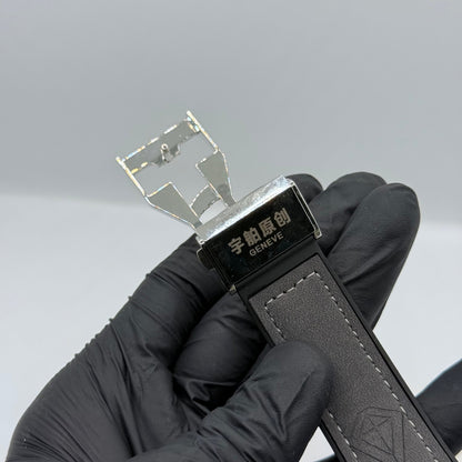 Hublot black scelton with gray strap